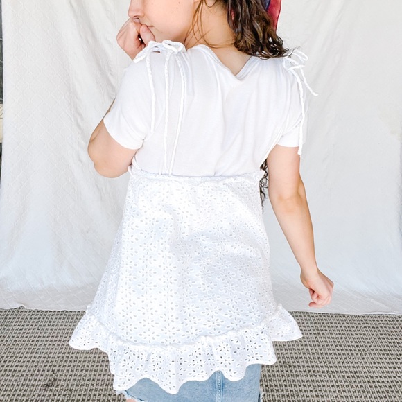 Skyler + Madison white eyelet peasant tank dress.
Size S. - Picture 3 of 3